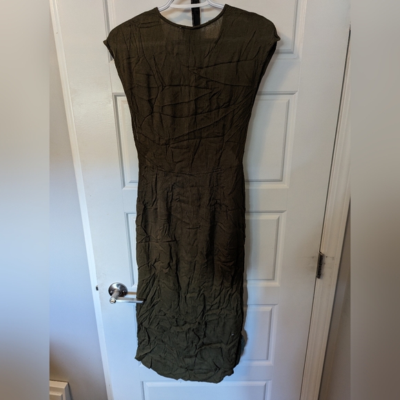 Sndys linen tie front midi dress - Picture 3 of 5